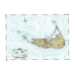 Coastal Map of Nantucket, MA by Joseph Tarella