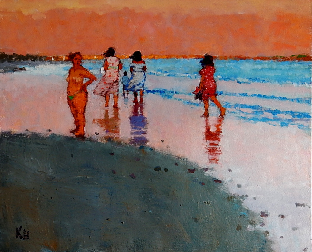 KateHuntington_Sunset, Second Beach_21x27_$3300