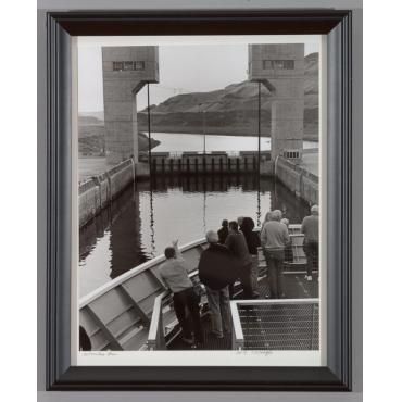 "In A Columbia River Lock" by Chester Hooper (Framed Print)