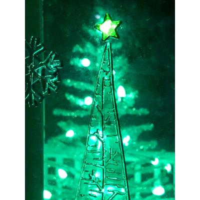 "Christmas Tree In Front of Christmas Tree" by Dawn Haley Morton (Metal Print)