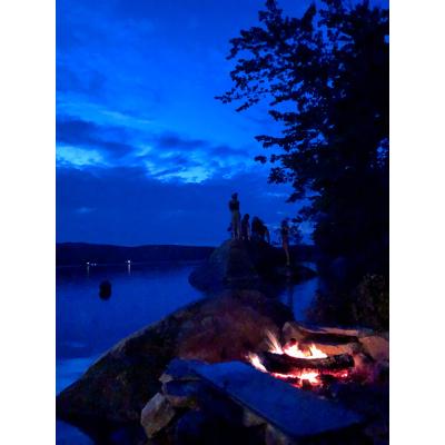 "Maine Cabin Vibes" by Dawn Haley Morton (Metal Print)