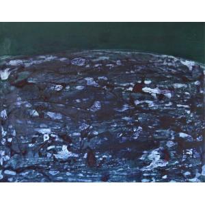 Tidal Line Moonlight by Lora Whelan. Acrylic on canvas. 24 x 30 x .75