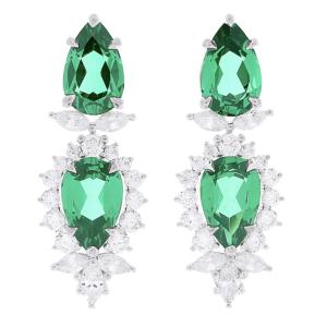 Emerald Pendant Earrings