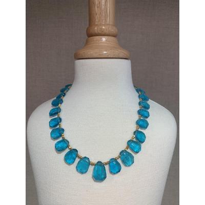 Blue Zircon Necklace by Kathy Gelfand