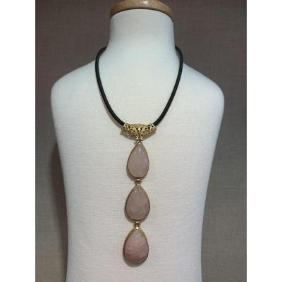 Rose Quartz Pendant by Kathy Gelfand