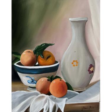 "Still Life with Oranges and Vase" by Ylenia Mino