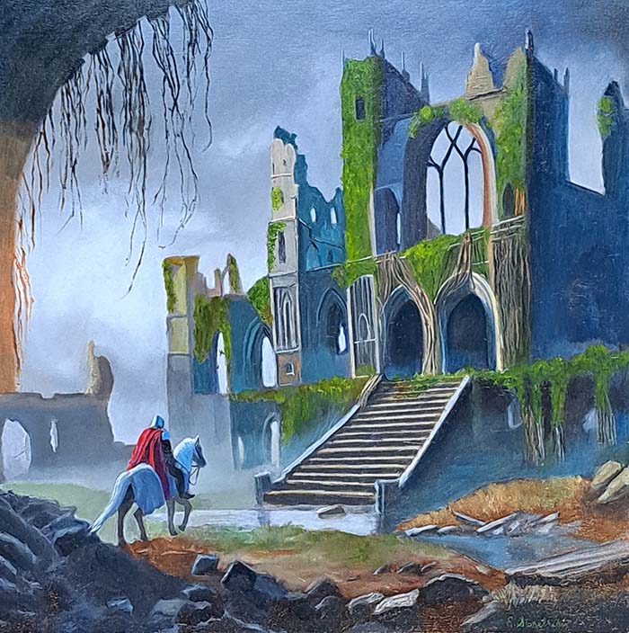 Ernest Stonebraker_Knight Returns Home_24x24_OilOnCanvas_web