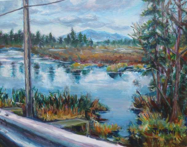 Jonathan Niemi_Roadside View- Mt. Monadnock, Acrylic on linen, 16” x 20”