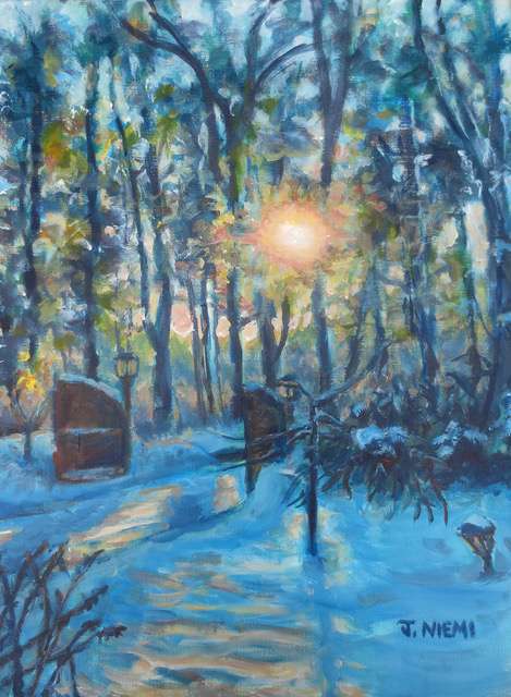 Jonathan Niemi_Winter Evening, 24” x 18”, Acrylic on linen