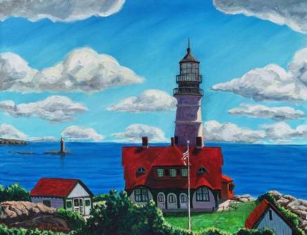 ScottNiemi_Portland Head Light III_AcrylicOnCanvas_24x30