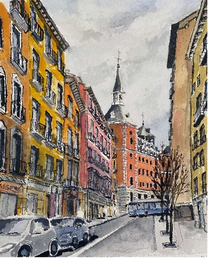 "Madrid Streetscape" by Jerrell Angell