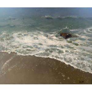 Flo by Kate Huntington, a 21 by 25" oil painting.