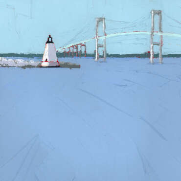 Bridge by Ruth LaGue, a 12 by 12" acrylic painting.