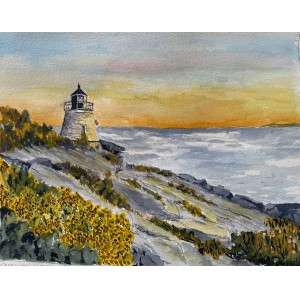 JerrellAngell_Castle Hill Lighthouse_Watercolor_450