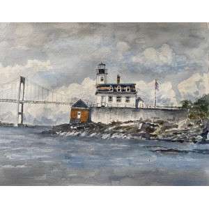 JerrellAngell_Rose Island Lighthouse_Watercolor_495