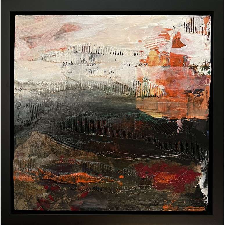 Fall by Dena
  Hengst, a 12 by 12 inch mixed media painting.