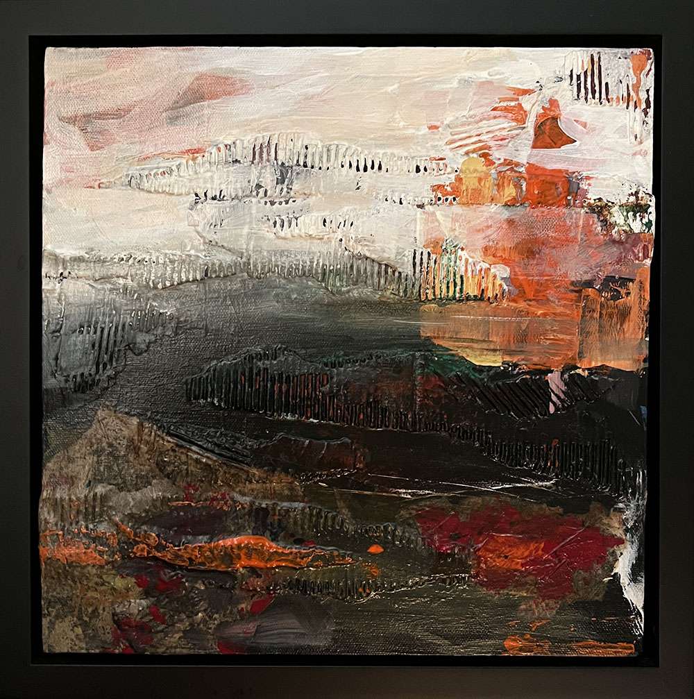 Fall by Dena
  Hengst, a 12 by 12 inch mixed media painting.