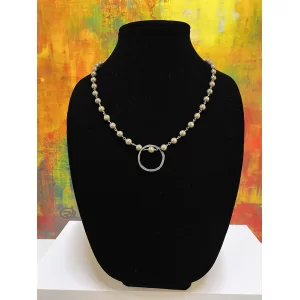 Eyeglass
  Holder with Pyrite Stones by Kathy Gelfand.