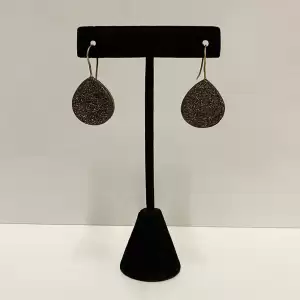 Ruby Druzy
  Earrings with Gold Wire Post by Kathy Gelfand.