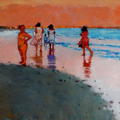 KateHuntington_Sunset, Second Beach_21x27_$3300